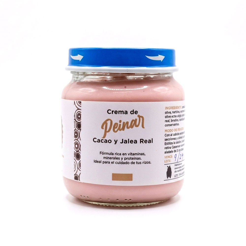 Crema de peinar de cacao y jalea real