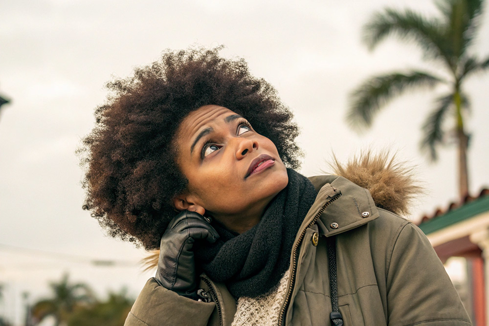 Pelo rizado en invierno
