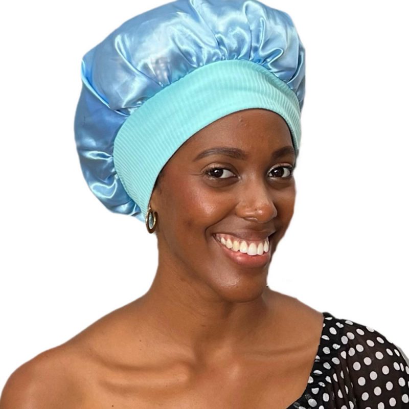 Gorro de satin con faja