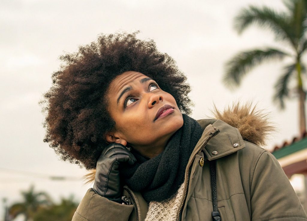 Pelo rizado en invierno